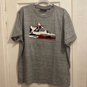 MOSTLY HEARD RARELY SEEN 8-bit 3D Jordans sneaker gray tee